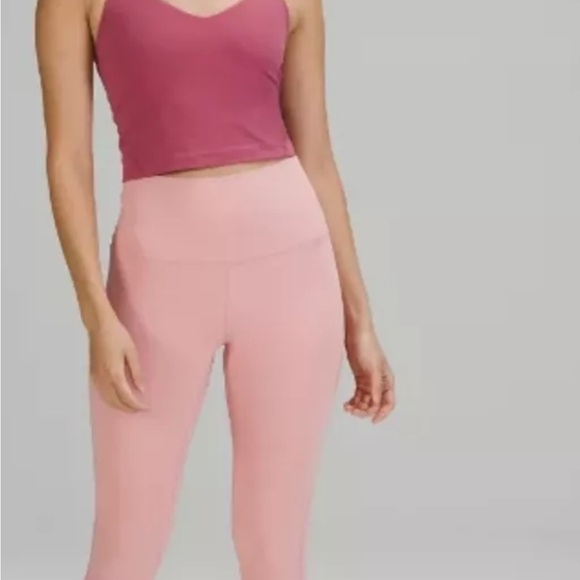Lululemon Align Longline Tank Top/Bra in Nulu Fabric, Rose/Pink, Size 6 - Picture 5 of 8